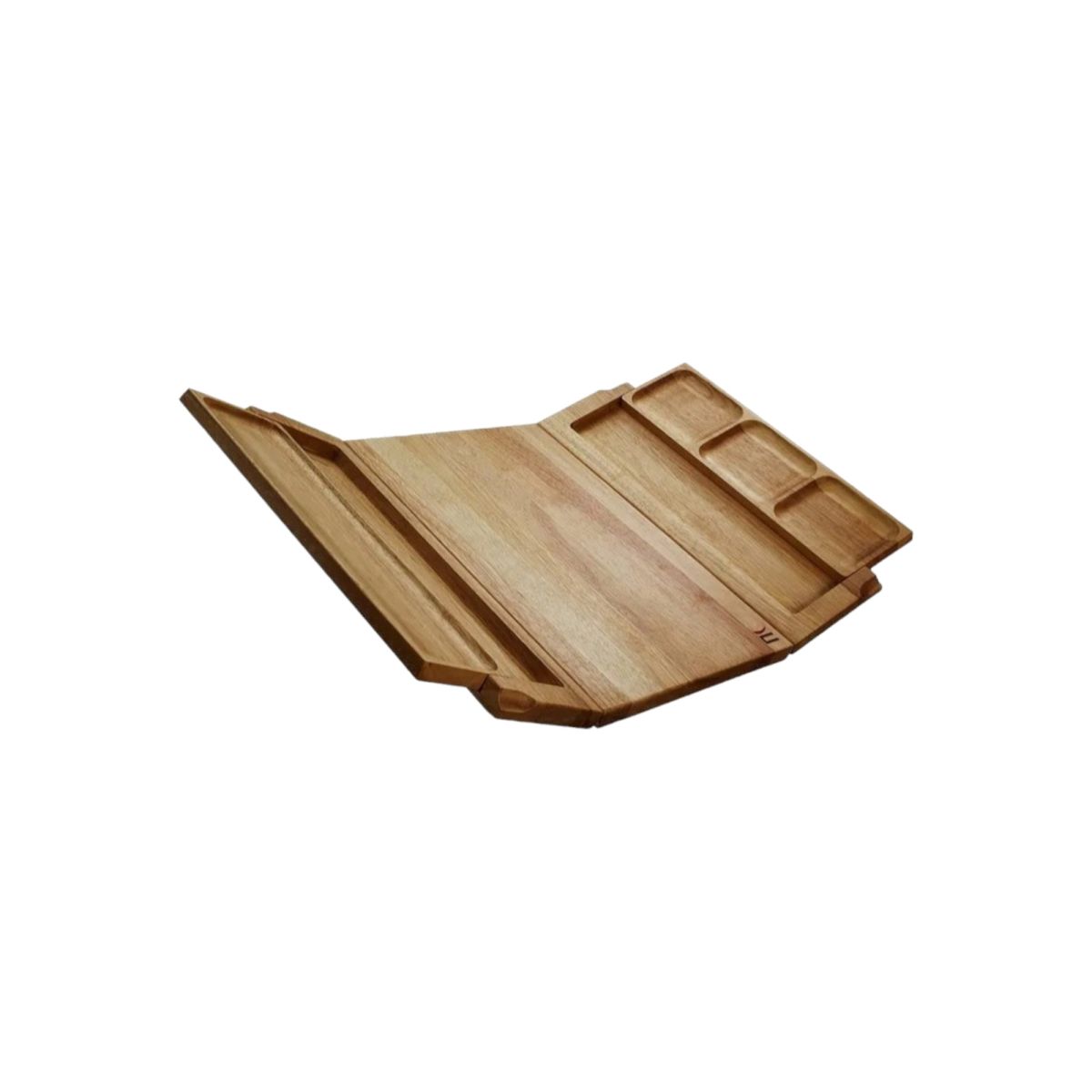 Platou Servire, Dutch, Triplu pliabil, Tec, 25x39x4cm - imaginea 3