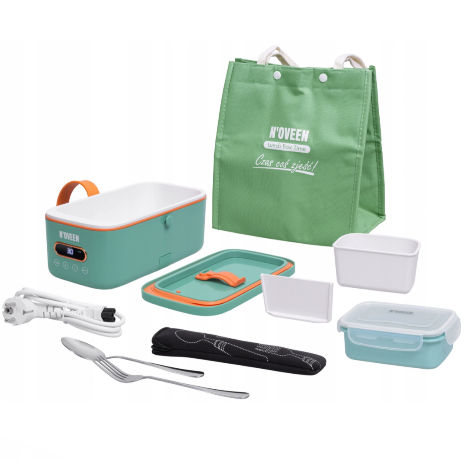 Cutie electrica multipla pentru incalzirea pranzului Noveen 300W Multi Lunch Box MLB911 X-LINE Verde 1 litru - imaginea 4